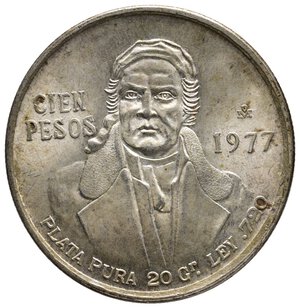 obverse: MESSICO - 100 Pesos argento 1977