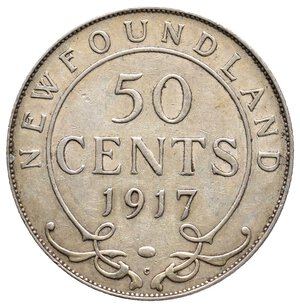 obverse: NEW FOUNDLAND - George V - 50 Cents argento 1917