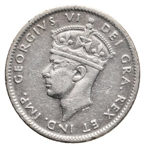 reverse: NEW FOUNDLAND - George VI - 10 Cents argento 1945