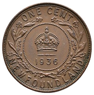 obverse: NEW FOUNDLAND - George V - 1 Cent 1936
