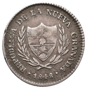 reverse: NUOVA GRENADA - Dos Reales argento 1848 RARO