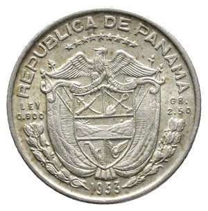 obverse: PANAMA - 1/10 De Balboa argento 1953