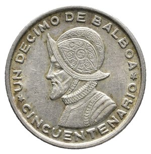 reverse: PANAMA - 1/10 De Balboa argento 1953