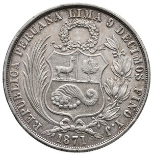 obverse: PERU - 1 Sol argento 1871