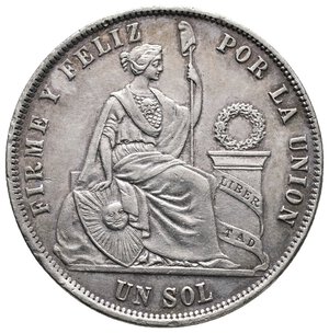 reverse: PERU - 1 Sol argento 1871
