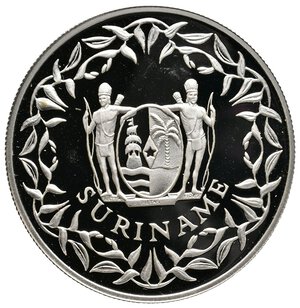 reverse: SURINAME - 50 Guilders argento 1988 OLIMPIADI