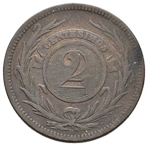 obverse: URUGUAY - 2 Centesimos 1869