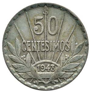 obverse: URUGUAY - 50 Centesimos argento 1943
