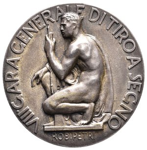 reverse: Medaglia Fascista 1935 Ministero della Guerra - Gara Generale Tiro a Segno - argento -diam.42 mm RARA