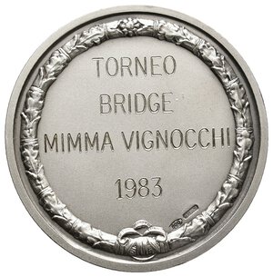 reverse: Medaglia Modena - Banco S. Geminiano e San Prospero - torneo bridge - diam.40 mm
