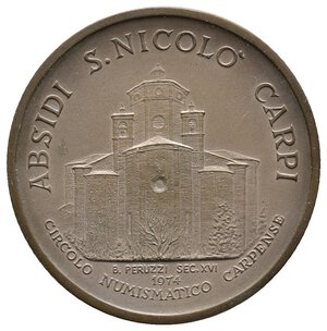 obverse: Medaglia Carpi - Absidi di San Nicolo  1974 - diam. 44 mm