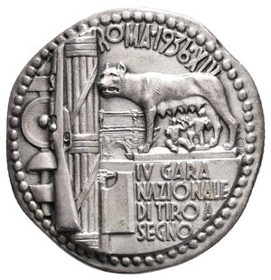 obverse: Medaglia Fascista 1936 - Gara Nazionale Tiro a Segno Roma- argento -diam.40 mm RARA