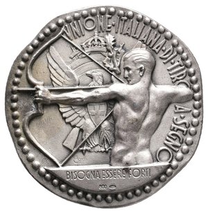 reverse: Medaglia Fascista 1936 - Gara Nazionale Tiro a Segno Roma- argento -diam.40 mm RARA