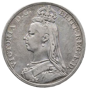 obv: GRAN BRETAGNA - Victoria queen - Crown argento 1892