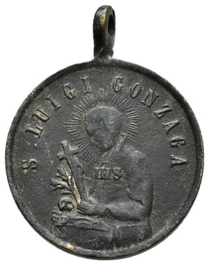 obverse: Medaglia devozionale Immacolata Concezione - San Luigi Gonzaga  - diam.25 mm