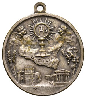 obverse: Medaglia Congresso Eucaristico Agrigento 1934 - diam.26 mm