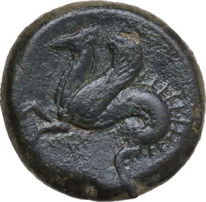 reverse: Syracuse.  Dionysios I (405-367 BC).. AE Litra, 409-395 BC