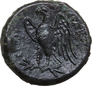 reverse: Syracuse.  Hiketas II (287-278 BC).. AE 23mm
