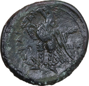 reverse: Syracuse.  Hiketas II (287-278 BC).. AE 22 mm