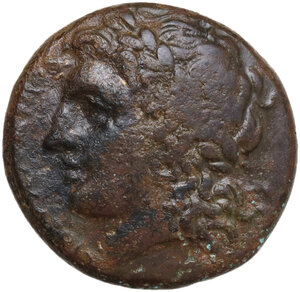 obverse: Syracuse.  Hiketas II (287-278 BC).. AE 22 mm, c. 287-278 BC