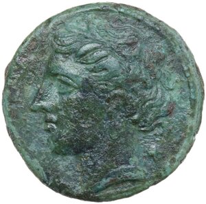 obverse: Syracuse.  Hieron II (274-215 BC).. AE 19 mm