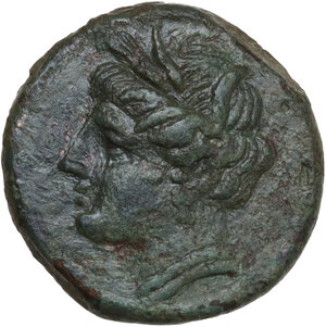 obverse: Syracuse.  Hieron II (274-215 BC).. AE 16 mm