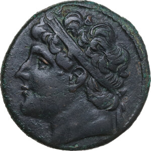 obverse: Syracuse.  Hieron II (274-215 BC).. AE 26.5 mm
