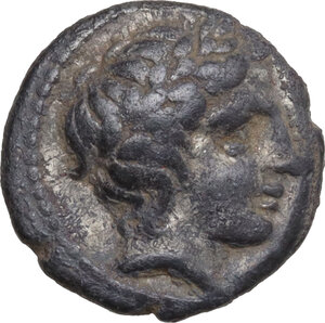obverse: Macedon, Chalkidian League. AR Tetrobol, Olynthus mint, 432-379 BC