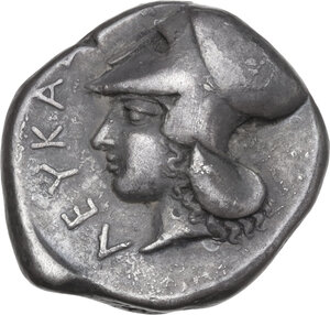 reverse: Akarnania, Leukas. AR Stater, c. 375-350 BC