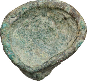 reverse: AE cast cockle-shell. Central Italy, 6th-4th century BC