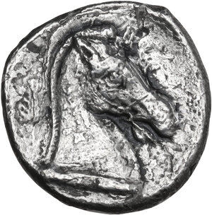 reverse: Anonymous. Fourrée (?) Didrachm, Neapolis mint, c. 310-300 BC