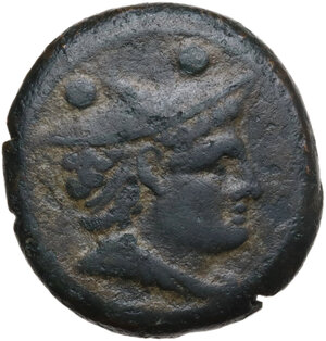 obverse: First heavy L series.. AE Sextans. Luceria mint, c. 214-212 BC