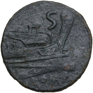 reverse: Fourth L series. AE Semis. Luceria mint, 206-195 BC