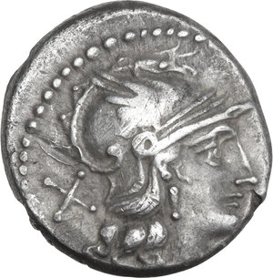 obverse: Anonymous. AR Denarius, Roma mint, 160 s (?) BC