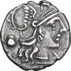 obverse: Sex. Pompeius Fostlus. AR Denarius, 137 BC
