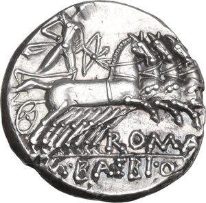 reverse: M. Baebius Q. f. Tampilus. AR Denarius, 137 BC