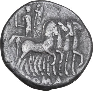 reverse: M. Acilius M.f.. AR Denarius, 130 BC