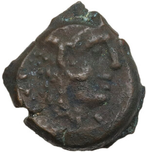 obverse: Unidentified issue.. AE Brockage Quadrans, late 2nd century BC