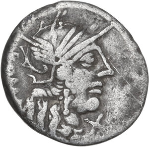 obverse: M. Fannius C.f.. AR Denarius, 123 BC