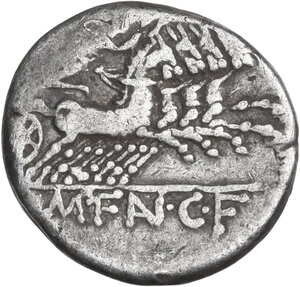 reverse: M. Fannius C.f.. AR Denarius, 123 BC