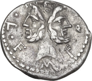 obverse: M. Furius Philus. AR Denarius, 119 BC