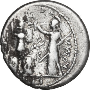 reverse: M. Furius Philus. AR Denarius, 119 BC