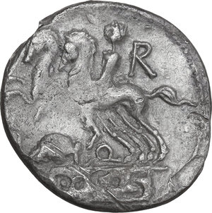 reverse: Ti. Quinctius. AR Denarius, 112 or 111 BC