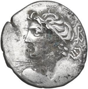obverse: Lucius Caesius. Fourrée Denarius, 112 or 111 BC
