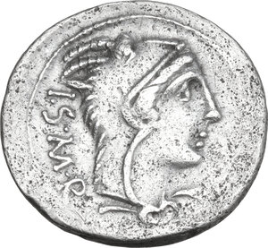 obverse: L. Thorius Balbus. AR Denarius, 105 BC