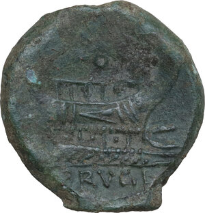 reverse: L. Calpurnius Piso Frugi. AE As, 90 BC