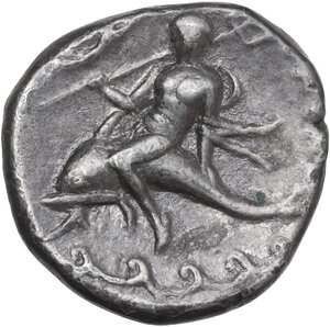 reverse: Southern Apulia, Tarentum. AR Nomos, c. 340-332 BC
