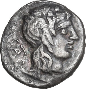 obverse: M. Cato. AR Quinarius, 89 BC