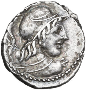 obverse: Cn. Cornelius Lentulus Clodianus. AR Denarius, 88 BC