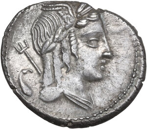 obverse: L. Julius Bursio. AR Denarius, 85 BC